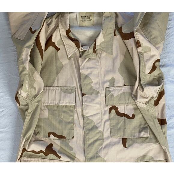 NCED BDU Ripstop Combat Coat, Shirt. Desert Camouflage Pattern. Men's M Short. - Picture 3 of 6